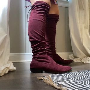 UNISA burgundy red shoes boots women’s size 8